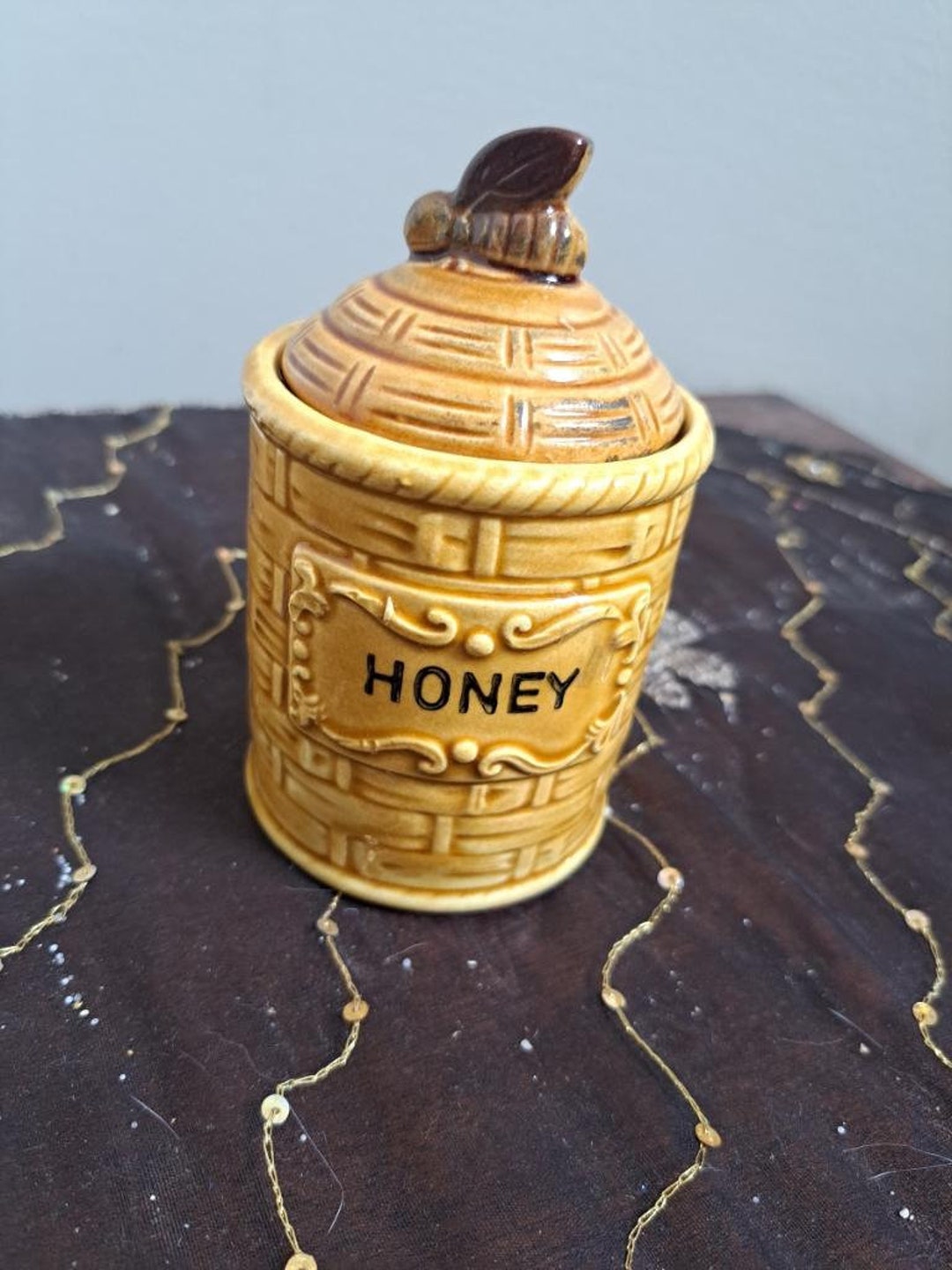 Vintage Ceramic Honey Pot Etsy