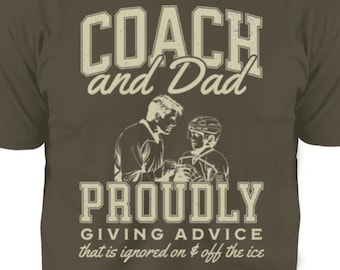 Funny Hockey Coach & Dad Shirt | Gift for Hockey Parents