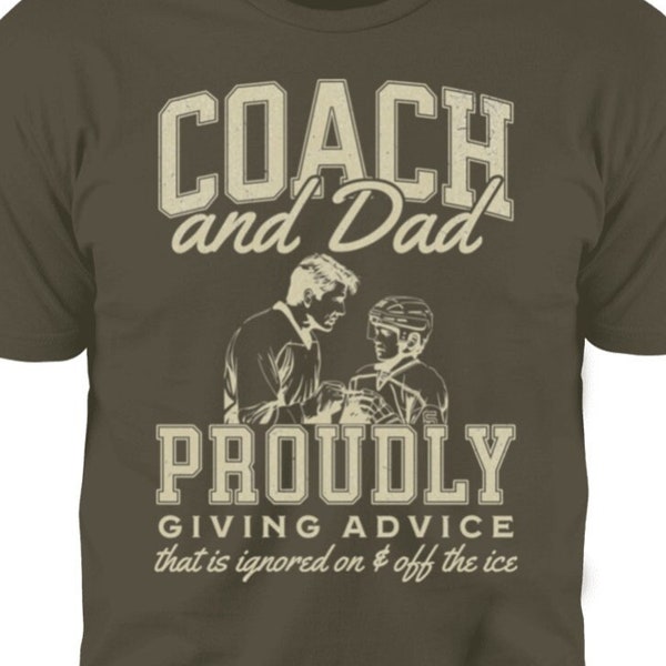 Hockey Coach Gift | Hockey Dad | Hockey Gift | Hockey Dad Gift | Funny Hockey Shirt | Coach and Dad