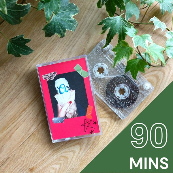 Custom Mixtape Cassettes - Personalised Audio Cassettes with Custom Artwork Options & Multiple Colour Choices - 90 min length