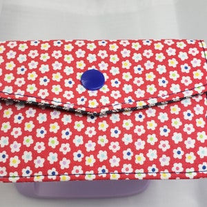 Estuche tipo billetera con tarjetero de tela para organizar tarjetas de visita, tarjetas de regalo, tarjetas de crédito, tarjetas de fidelización, documentos de identidad, dinero en efectivo, control de la natalidad o auriculares