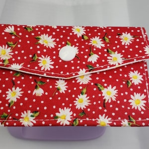 Estuche tipo billetera con tarjetero de tela para organizar tarjetas de visita, tarjetas de regalo, tarjetas de crédito, tarjetas de fidelización, documentos de identidad, dinero en efectivo, control de la natalidad o auriculares