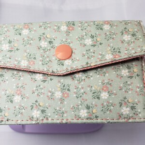 Estuche tipo billetera con tarjetero de tela para organizar tarjetas de visita, tarjetas de regalo, tarjetas de crédito, tarjetas de fidelización, documentos de identidad, dinero en efectivo, control de la natalidad o auriculares
