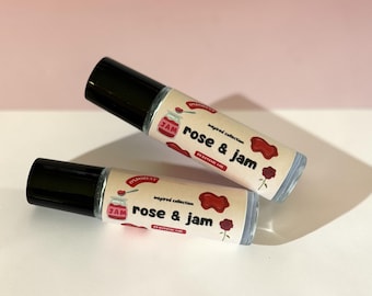Rose & Jam Perfume - Inspired by ROSE JAM by LUSH - Gourmand travel size perfume oil