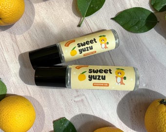 Sweet Yuzu Perfume - Travel Size Perfume oil, Yuzu perfume, travel perfume, Yuzu Fragrance, Gourmand Perfume