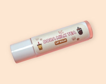 Boba Lip Balm - Bubble Tea Lip Balm, Milk Tea Lip Balm, Moisturizing and Hydrating Lip balm for boba lover