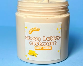Cocoa Butter Cashmere Body Lotion - Cocoa Butter Body Butter, Cocoa Butter Body Yogurt, Lightweight and Non-Greasy Cocoa Butter Body Lotion