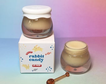 White Rabbit Candy Lip Mask - Hydrating Lip Gloss, White Rabbit Candy Lip Gloss, Nourishing and Moisturizing Overnight Lip Mask