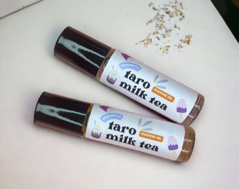 Taro Milk Tea Perfume Oil Roll On -Taro Perfume Oil Fragrance, Taro Boba Perfume, Taro Boba Scent, Taro Rollerball Perfume, Gourmand Perfume