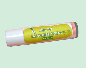 Melon Ramune Lip Balm -  Melon Japanese Soda Lip Balm for dry and chapped lips.  Hydrating and moisturizing!