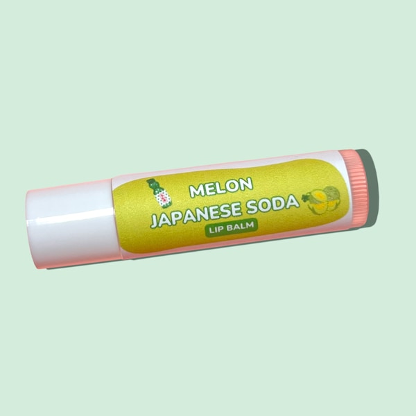 Melon Ramune Lip Balm -  Melon Japanese Soda Lip Balm for dry and chapped lips.  Hydrating and moisturizing!