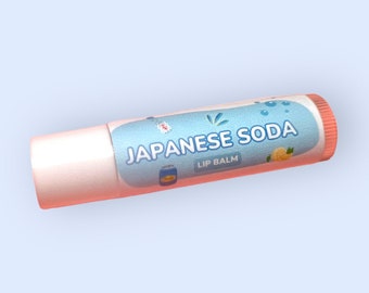 Ramune Lip Balm - Japanese Soda Ramune Flavored, Boba Lip Gloss, Moisturizing Lip Balm, Hydrating Lip Polish, Lip Balm for Boba Lovers