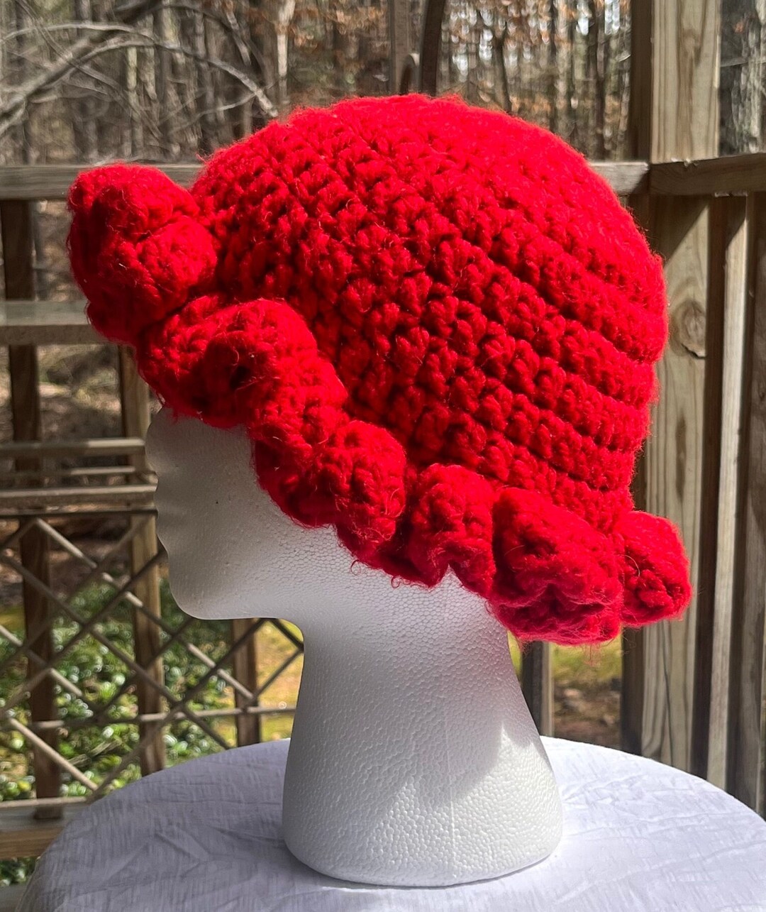 Ruffle Crochet Hat - Etsy