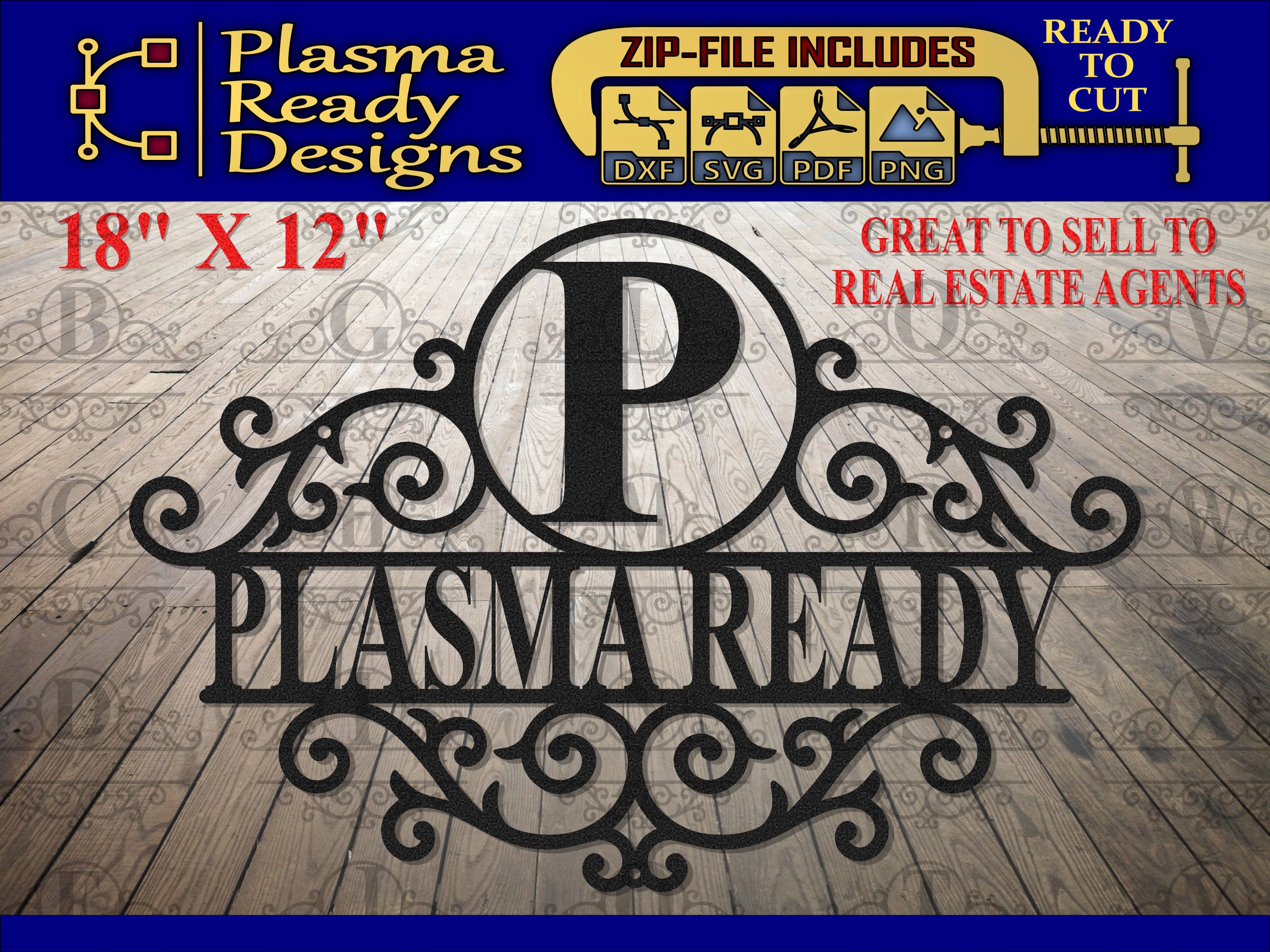 Monogram Set - SVG/DXF - Digital Download - Laser CNC Plasma Waterjet - Monogram Dxf - Monogram Svg