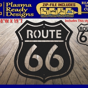 Route 66 - SVG/DXF - Digital Download - Laser CNC Plasma Waterjet - Route 66 Dxf - Route 66 Svg