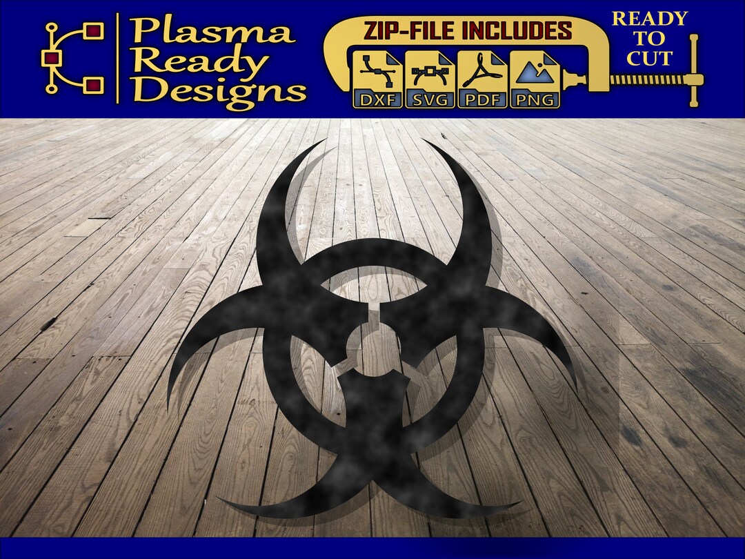 Biohazard Symbol Cut File – Svg Dxf Pdf Png (digital Download) - Etsy