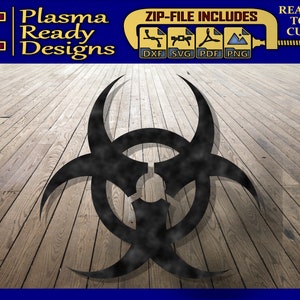 Biohazard symbool - SVG/DXF - digitale download - Laser CNC Plasma Waterjet - Biohazard symbool Dxf - Biohazard symbool Svg digitaal