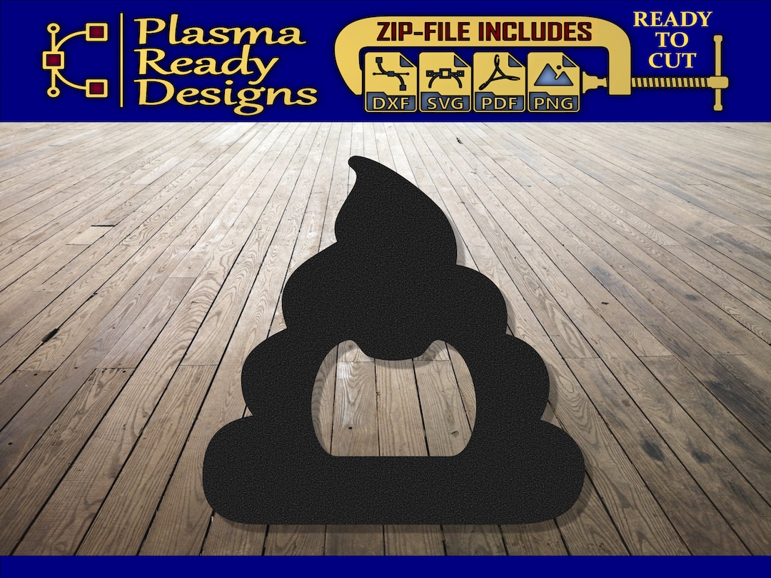 Poop Emoji Bottle Opener SVG/DXF Digital Download Laser Etsy