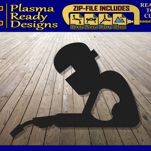 Welder Bottle Opener - SVG/DXF - Digital Download - Laser CNC Plasma Waterjet - Welder Dxf - Welder Svg