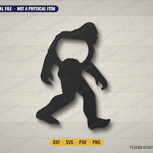 Bigfoot flasköppnare klippfil SVG DXF – Sasquatch Yeti Metal Craft (digital nedladdning)