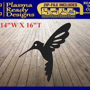 Kolibri - SVG/DXF - Digital Download - Laser-CNC-Plasma-Wasserstrahl - Kolibri Dxf - Kolibri SVG