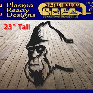 YETI Peek-a-Boo - SVG/DXF - Digital Download - Laser CnC Plasma Waterjet - Yeti Dxf - Yeti Svg - Bolt on Yeti