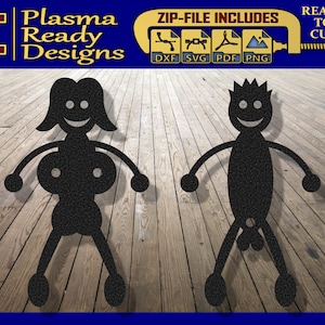 Mr Hotdog & Mrs Marshmallow - SVG/DXF - Digital Download - Laser CNC-Plasma Wasserstrahl - Marshmallow Hotdog Dxf - Hotdog Marshmallow SVG