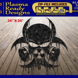Biohazardvirus-klippfil SVG DXF – Garage Metal Art, CNC-plasmalaser (digital nedladdning) bild 2