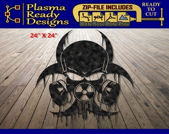 VIRUS SVG/DXF - Digital Download - Laser cnc Plasma Waterjet -Virus Biohazard Dxf -Virus Biohazard Svg
