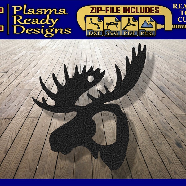 Moose Head Bottle Opener - SVG/DXF - Digital Download - Laser CNC Plasma Waterjet - Moose Head Dxf - Moose Head Svg