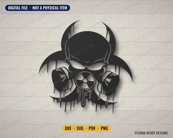 Biohazard Virus Cut File SVG DXF – Garage Metal Art, CNC Plasma Laser (Digital Download)