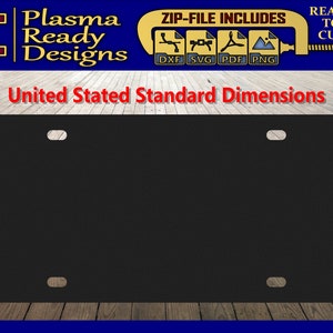 License Plate - SVG/DXF - Digital Download - Laser CNC Plasma Waterjet - License Plate Dxf - License Plate Svg