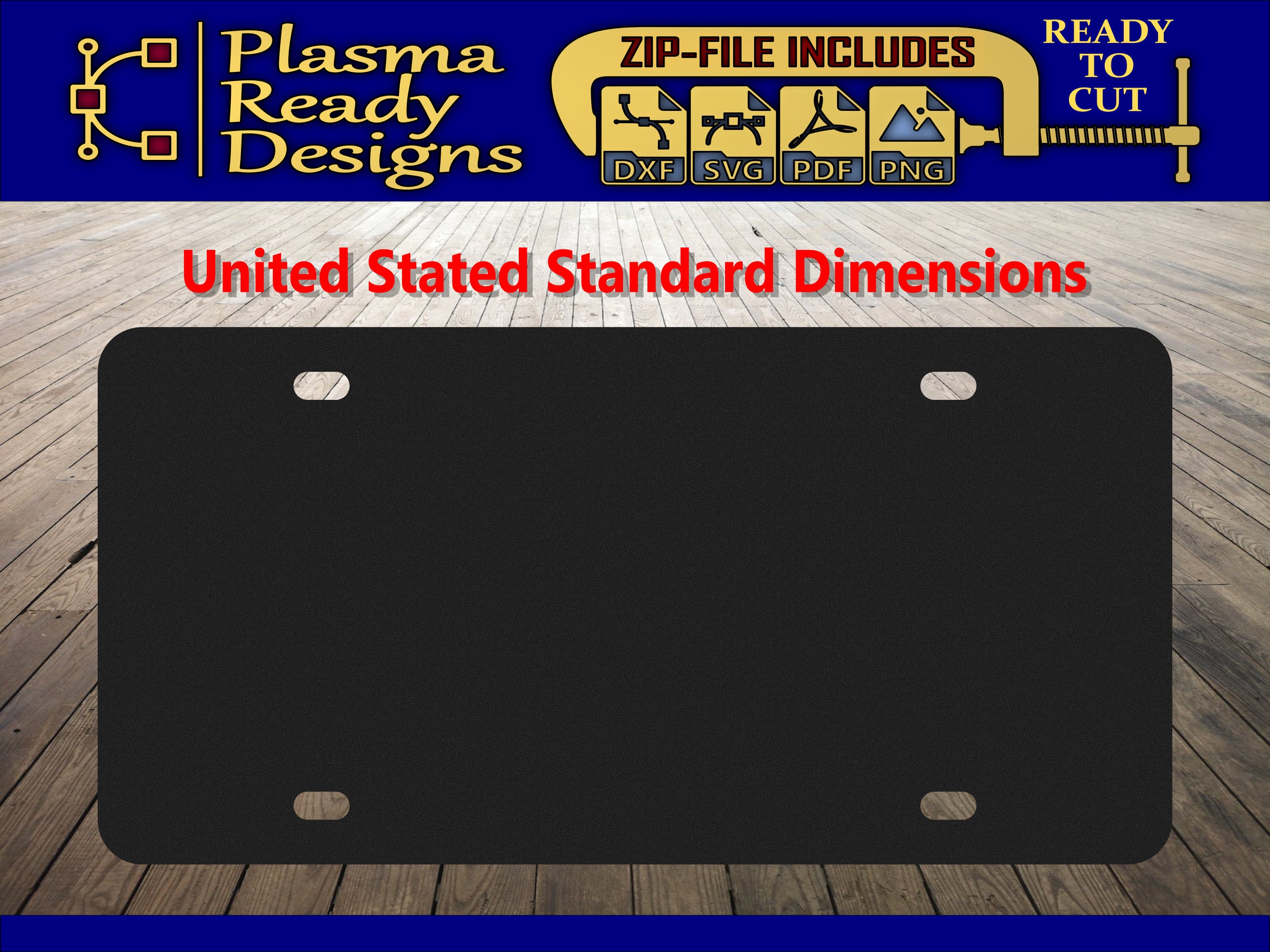 License Plate SVG/DXF Digital Download Laser CNC Plasma Waterjet