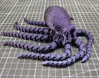 Articulated Octopus Toy Figure Squid  3D Printed, Gifts For Decoration Marine life lovers toys for kids aquarium decoration