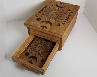 Boho Sun and Moon jewelry box