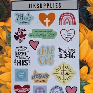 Bible Verse Stickers, Scripture Stickers, Encouraging Gift, Faith