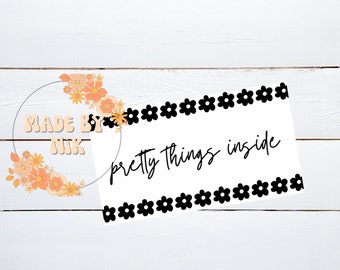 Floral Thermal Printer Sticker: Pretty Things Inside (Digital Download)