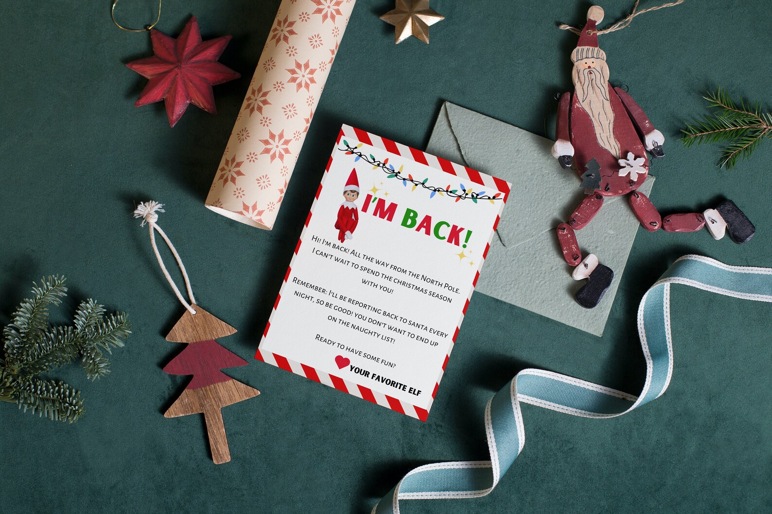 Elf I'm Back Letter | Printable Elf on the Shelf Letter | Elf is Back ...