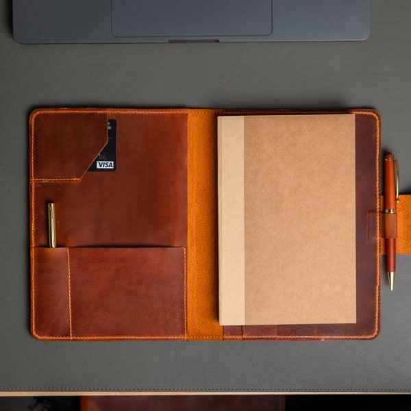 Green Floral Journal -Leather Grimoire -Handmade Deckle Edge Paper Leather Bound