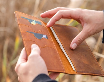 Classy Leather Checkbook Wallet, Checkbook Wallet,  Cash Envelope, Leather Checkbook Cover, Wallet Women Cute, Checkbook Cover