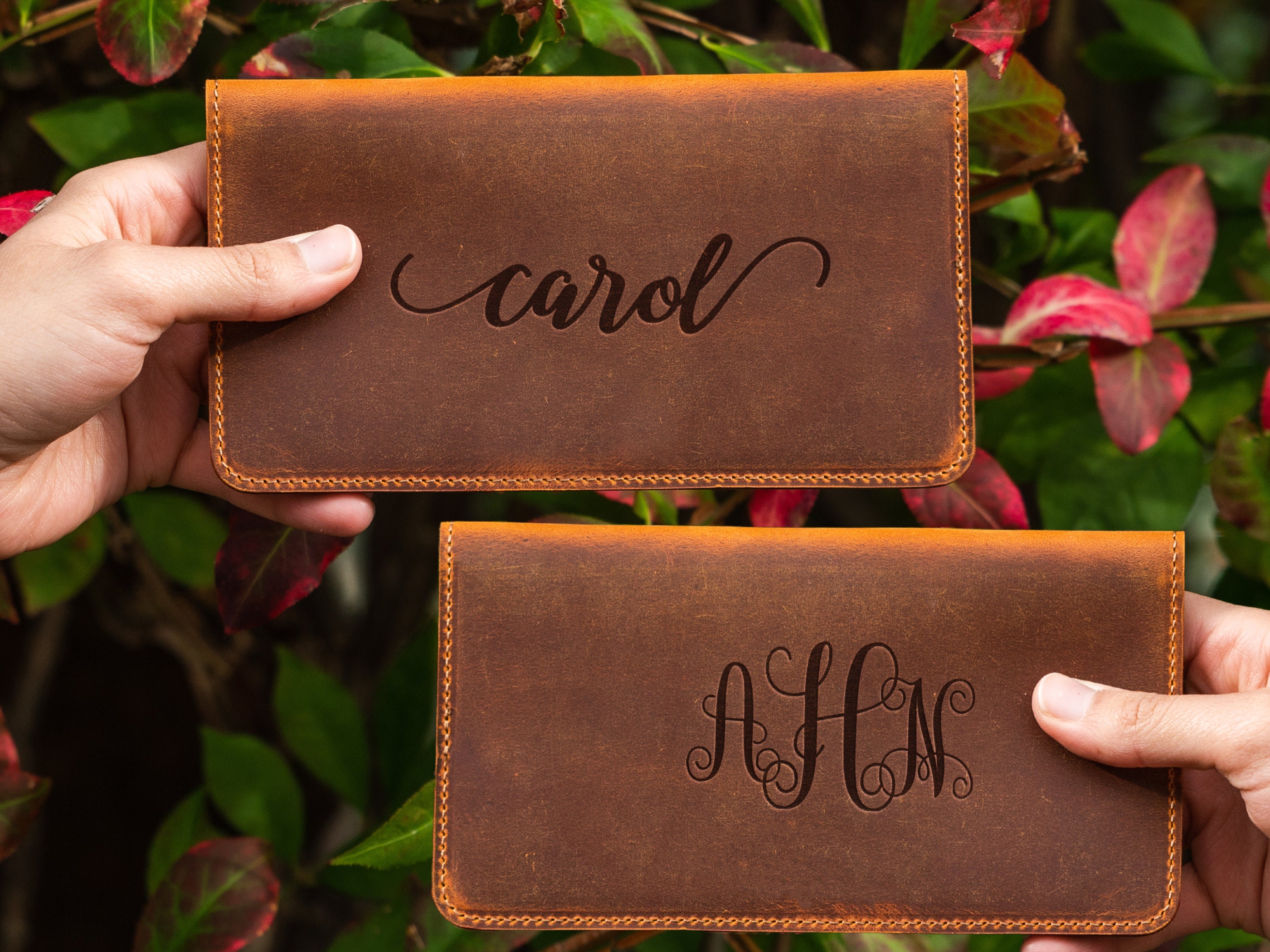 Classy Leather Checkbook Wallet, Checkbook Wallet, Cash Envelope ...