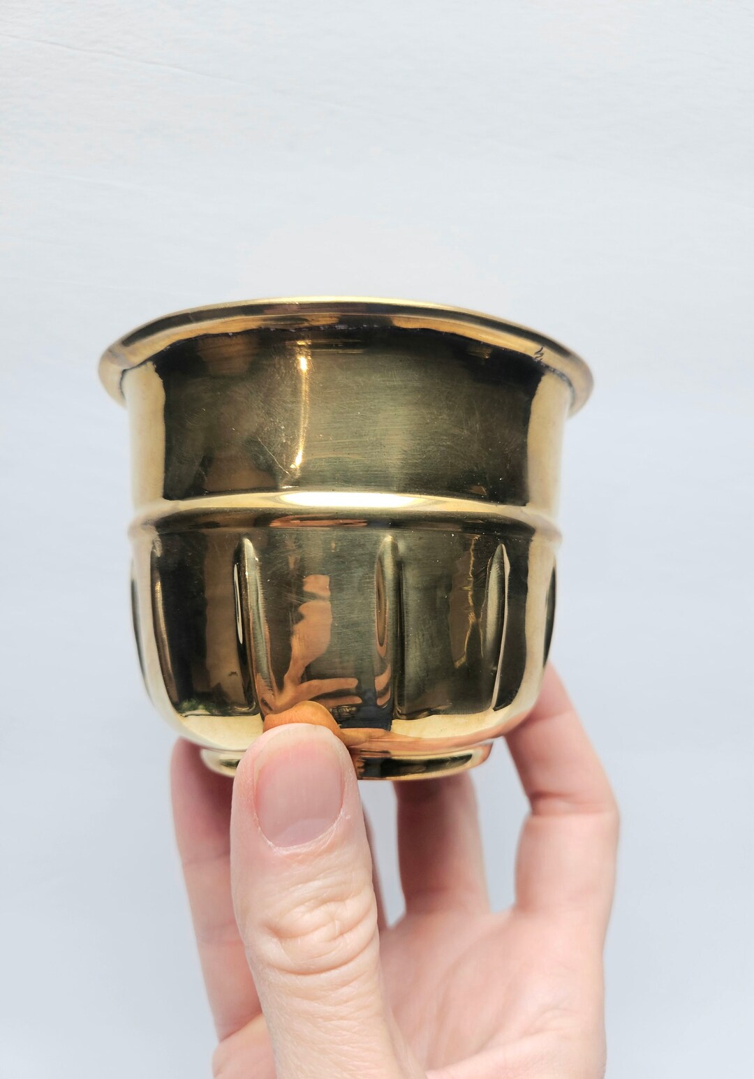 Solid Brass Small Bowl Enesco Made in India Brass Planter Etsy