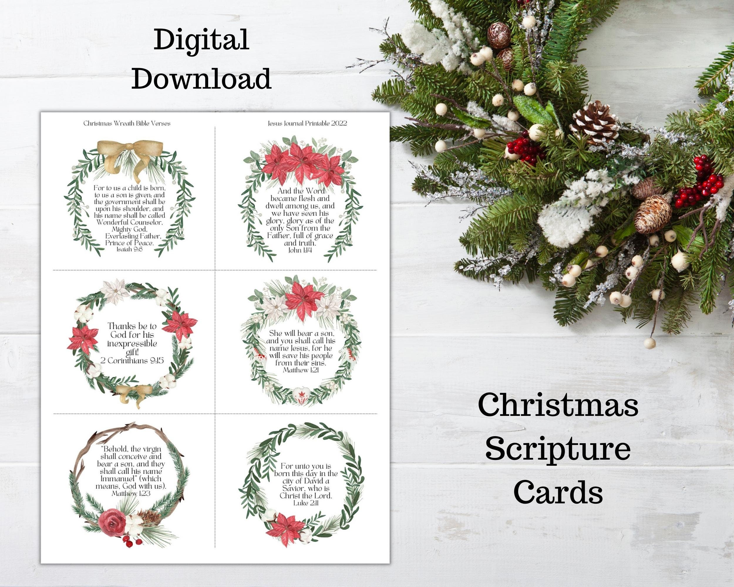 christmas scripture card, scripture card, bible verse card