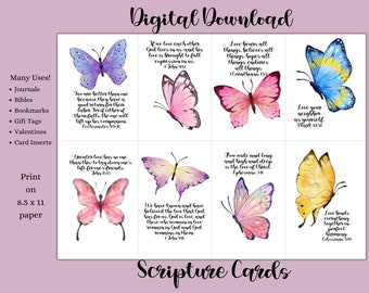 Tarjeta de Escritura de Amistad, Versículo Bíblico de Amor, Tarjeta de Escritura, Tarjeta de Versículo Bíblico, Biblia de San Valentín, Escritura de Amor, Regalo Cristiano, Tarjeta de Oración