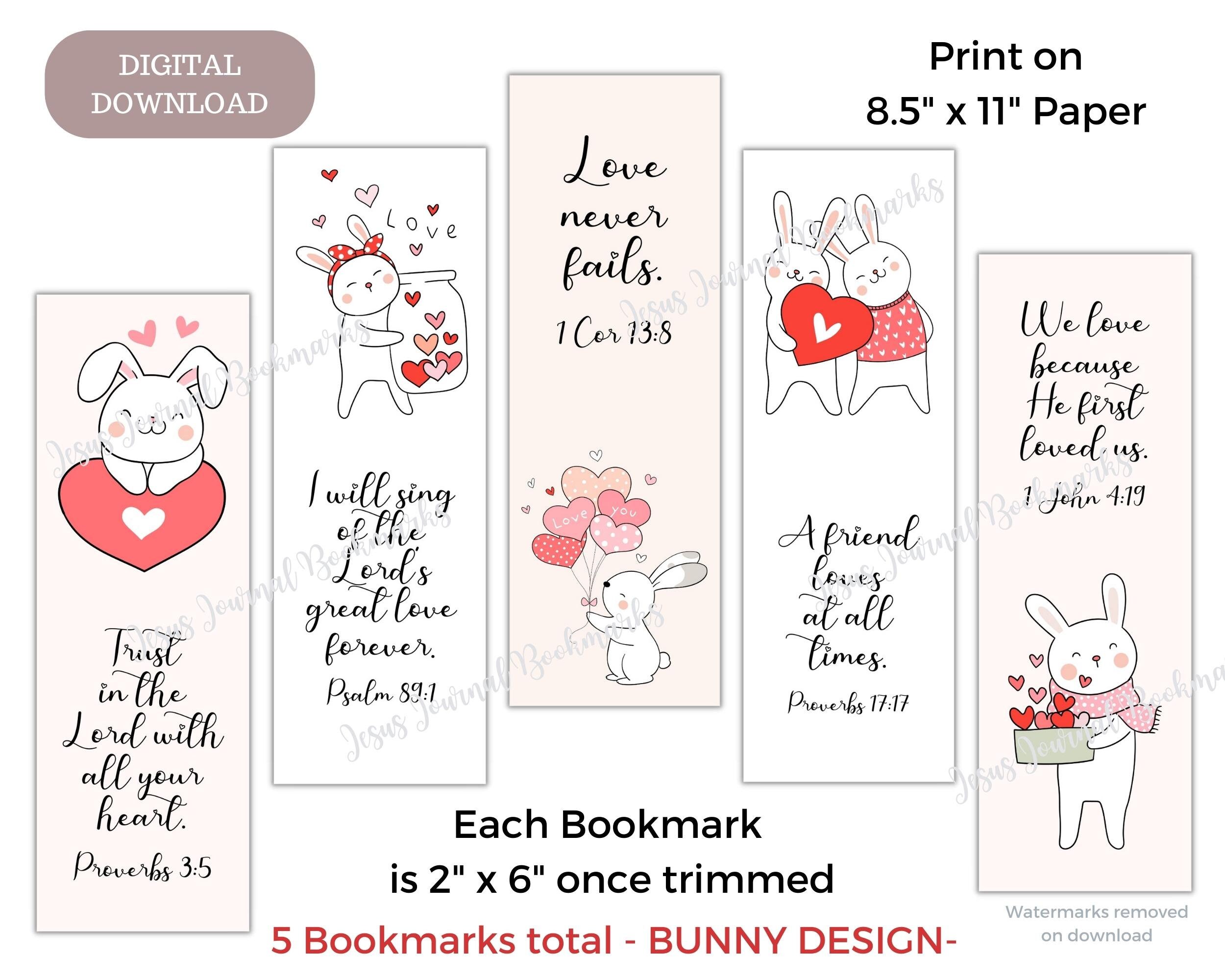 Christian Bookmark/scripture Bookmark/valentine Scripture/christian ...