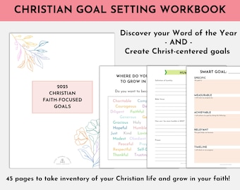 Werkboek christelijke doelen, christelijke resolutie, woord van het jaar, doelen stellen waarin Christus centraal staat, geloofsdoel, christelijke waarden, resolutie 2026