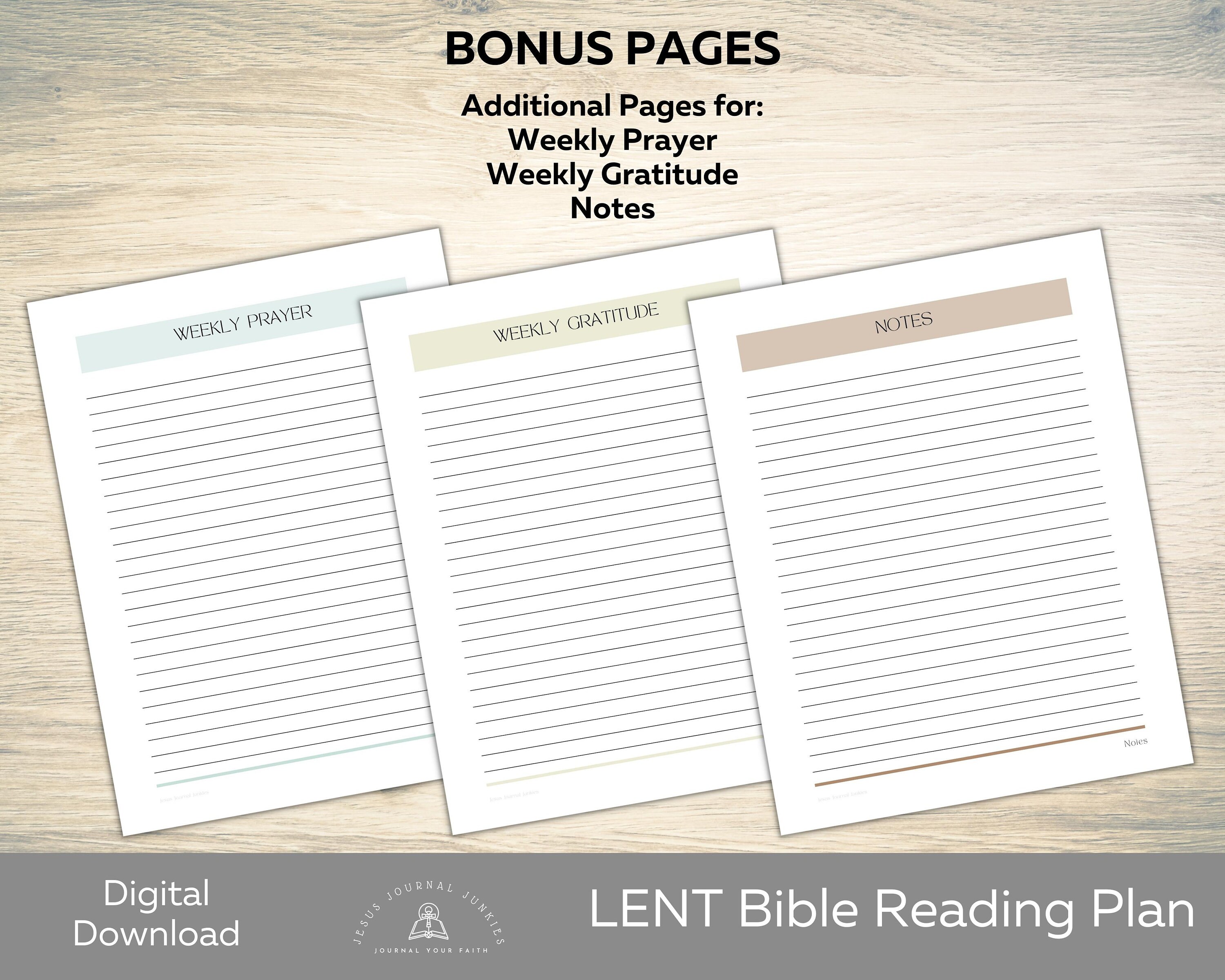 Lent Bible Reading Plan, Printable Lenten Study, Devotional Journal ...