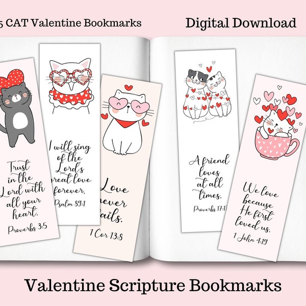 Valentine Bookmark - Etsy