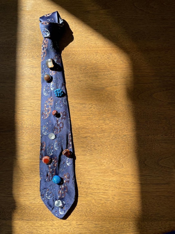 Blue Button Tie #2 - image 3