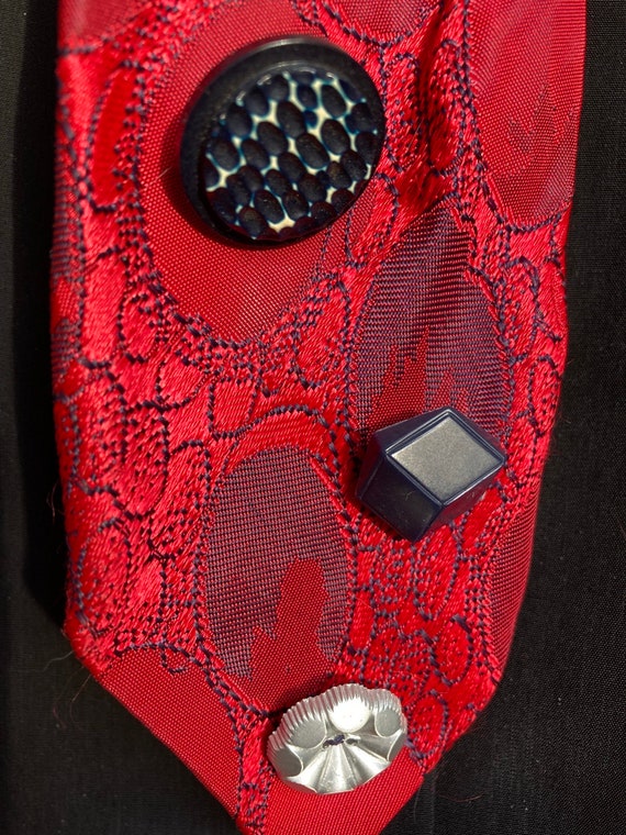 Red Button Tie #1 - image 6